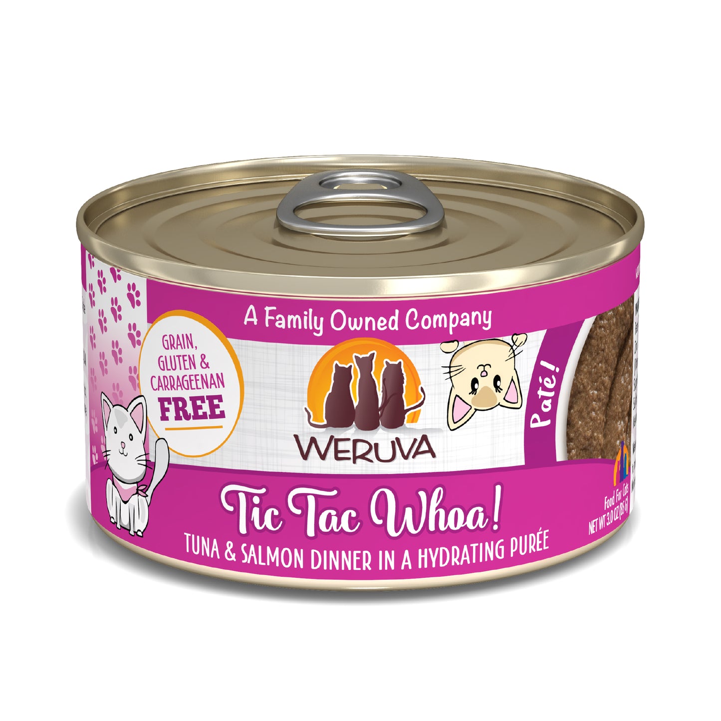 Weruva Pate 3oz Canned Cat food Tic Tac Whoa