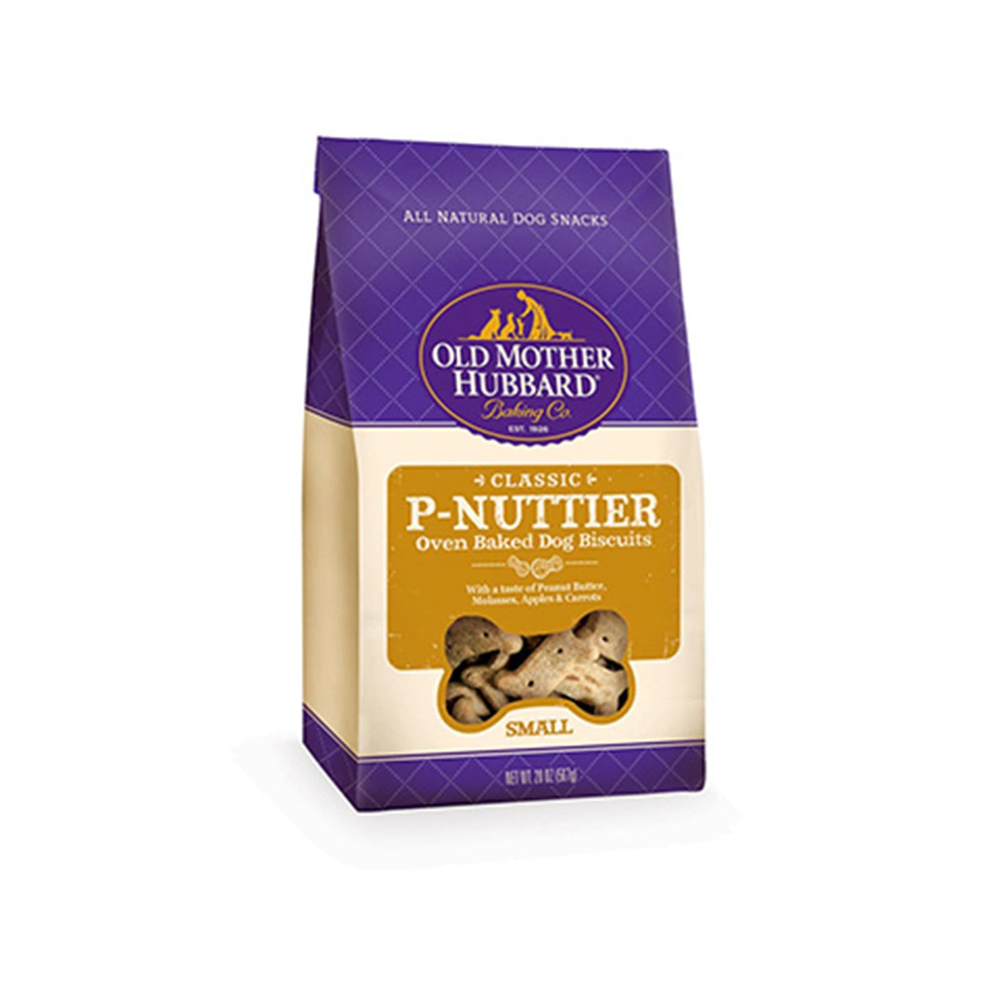 Old Mother Hubbard Classic P-Nuttier Biscuits Baked Dog Treats Small 20 Ounce Bag
