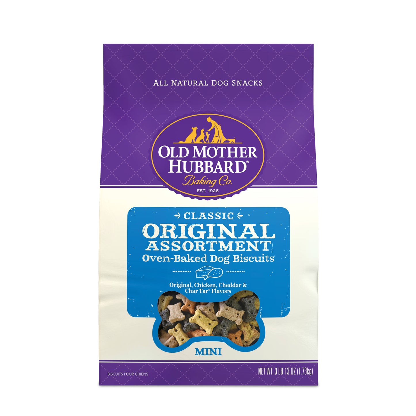 Old Mother Hubbard Classic Original Assortment Biscuits Baked Dog Treats Mini 3lb 13oz Bag
