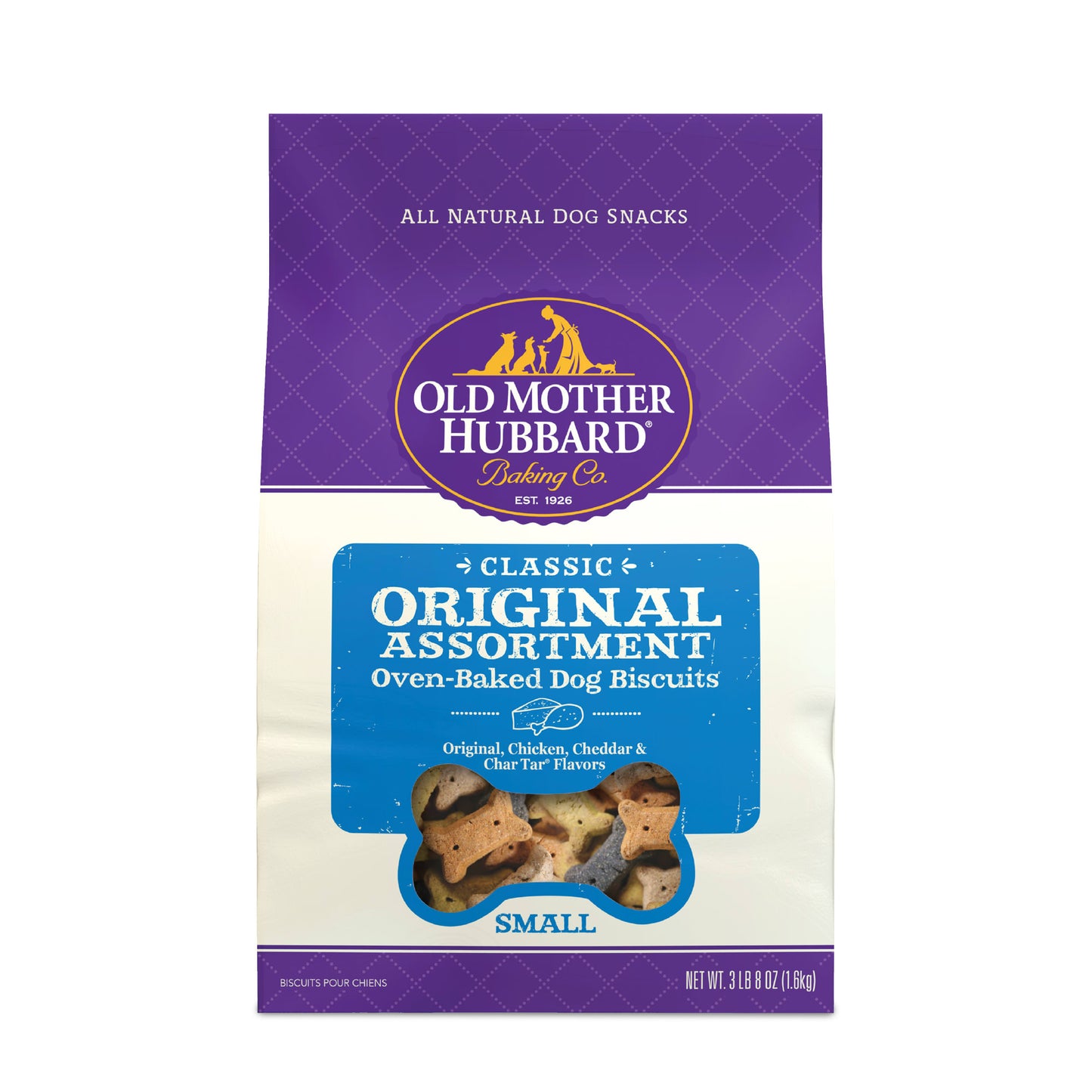 Old Mother Hubbard Classic Original Assortment Biscuits Baked Dog Treats Small 3lb 8oz Bag