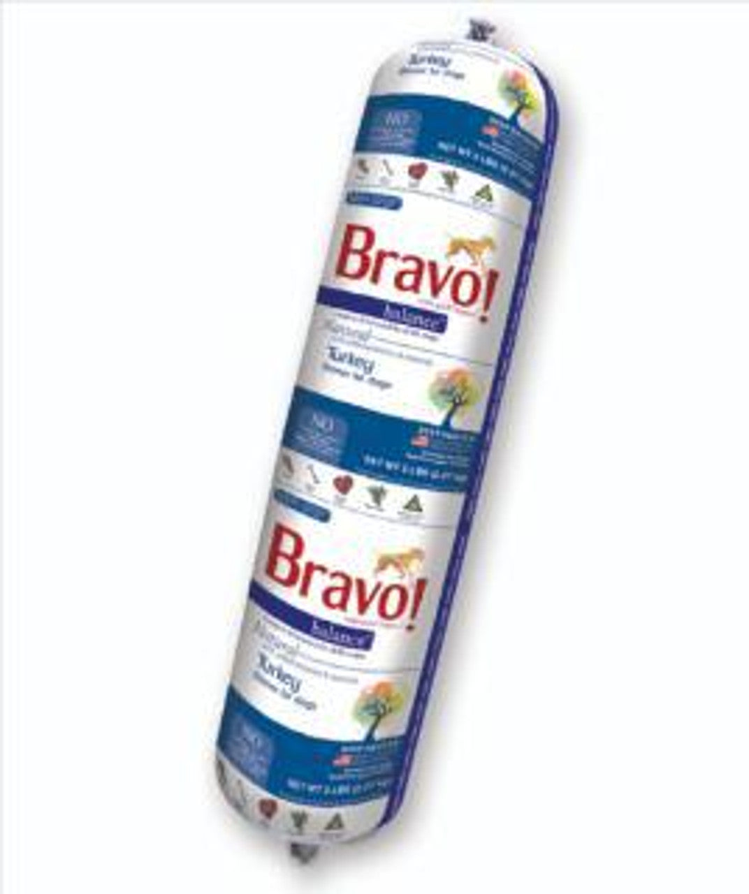 Bravo Balance Turkey Blend Frozen Dog Food, 5-Pound Chub
