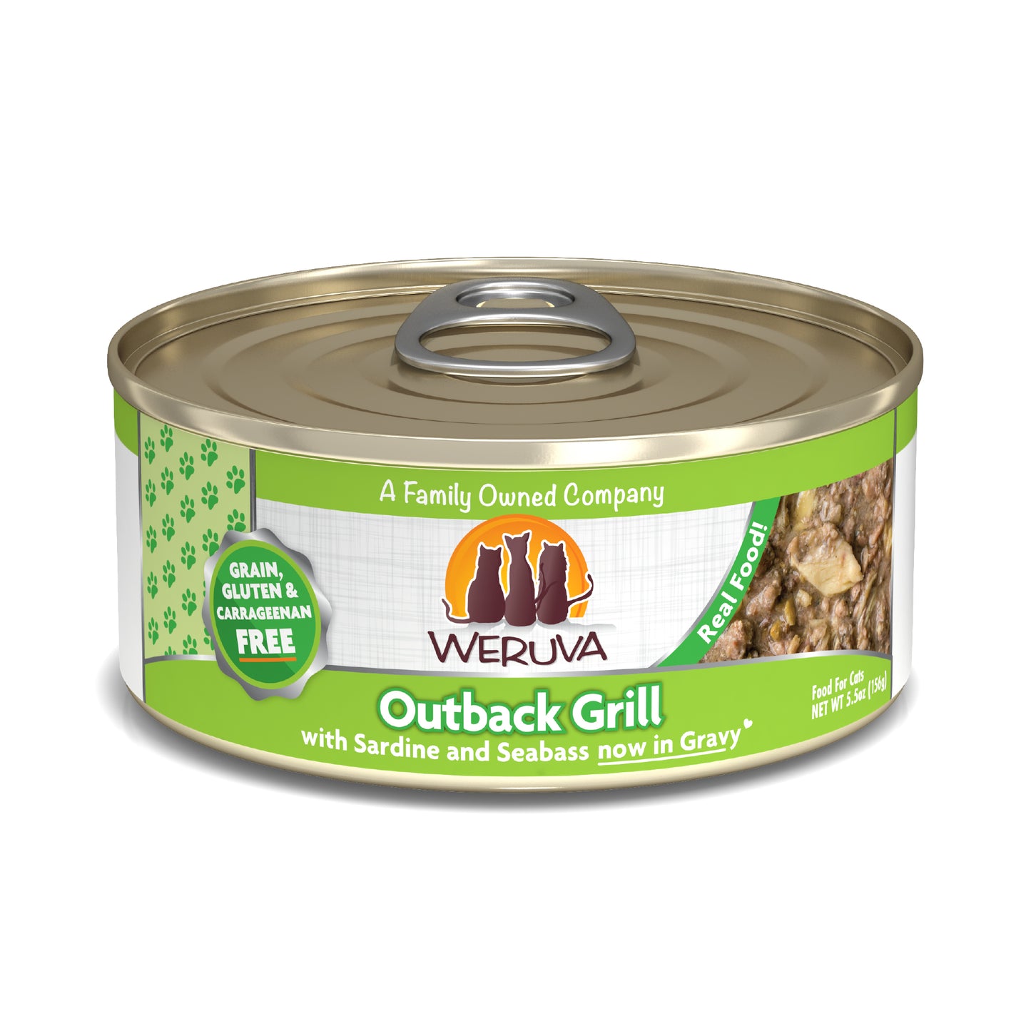 Weruva Classics 5.5oz Canned Cat food Outback Grill with Trevally and Barramundi