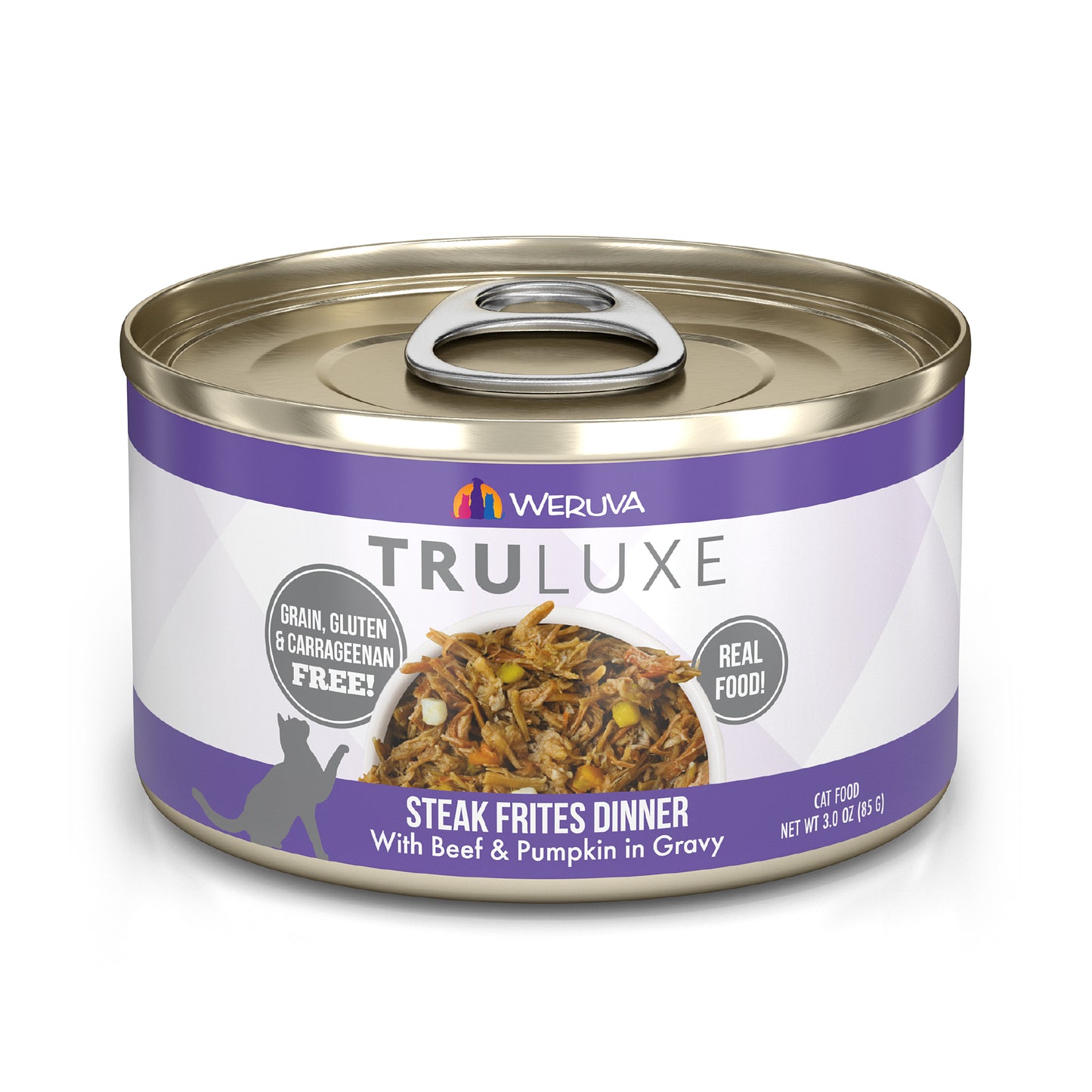 Weruva Truluxe Cat food 3oz Can Steak Frites Cat Food