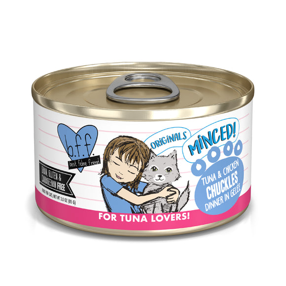 Weruva B.F.F. Originals 3oz Canned Cat food Tuna and Chicken Chuckles