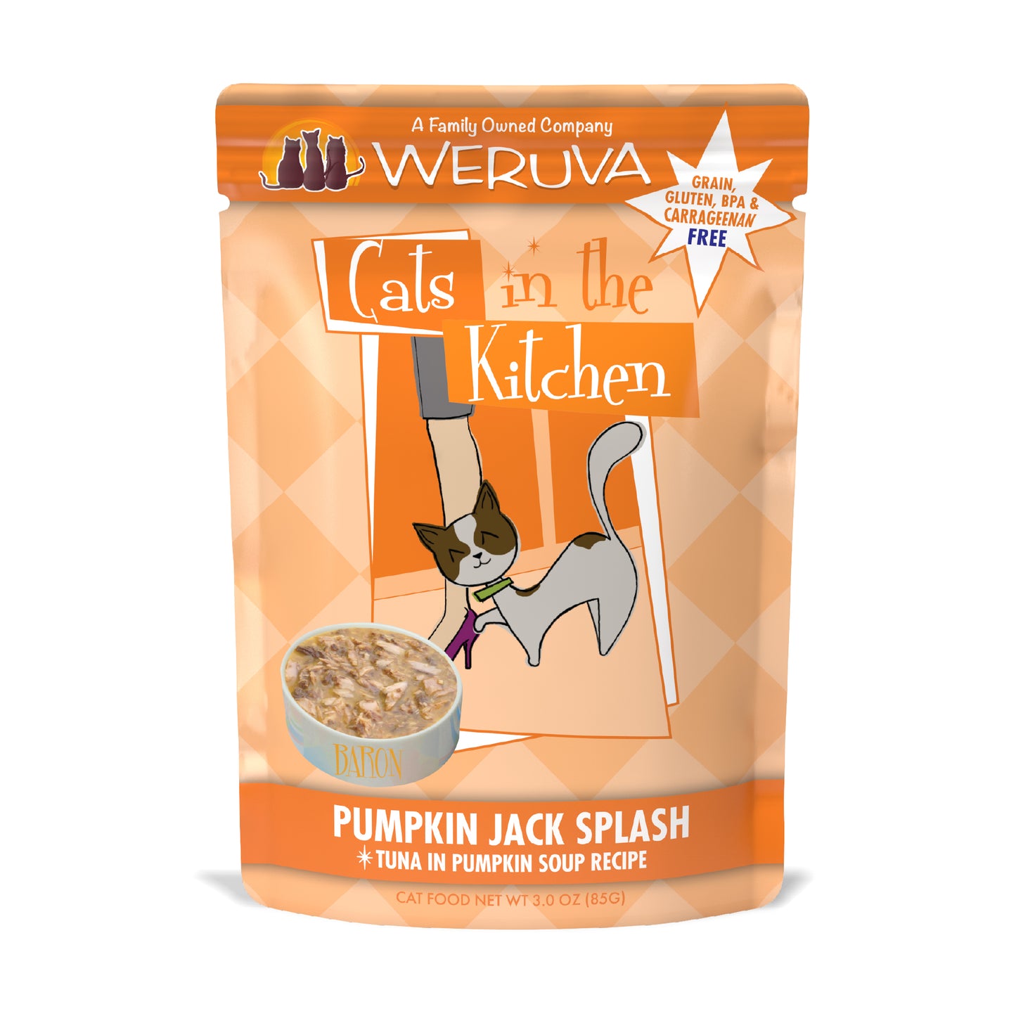 Weruva Cats in the Kitchen 3oz Pouch Cat Food Pumpkin Splash