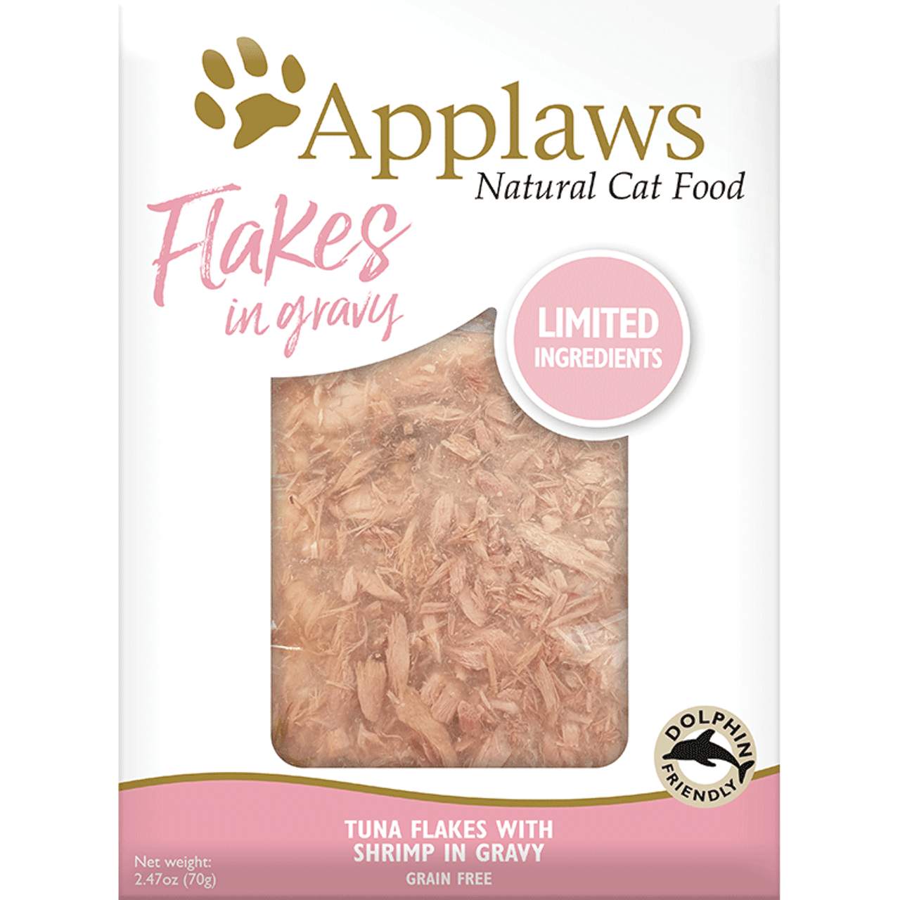 Applaws Pouch Cat Food Grain Free Tuna Shrimp 2.47oz