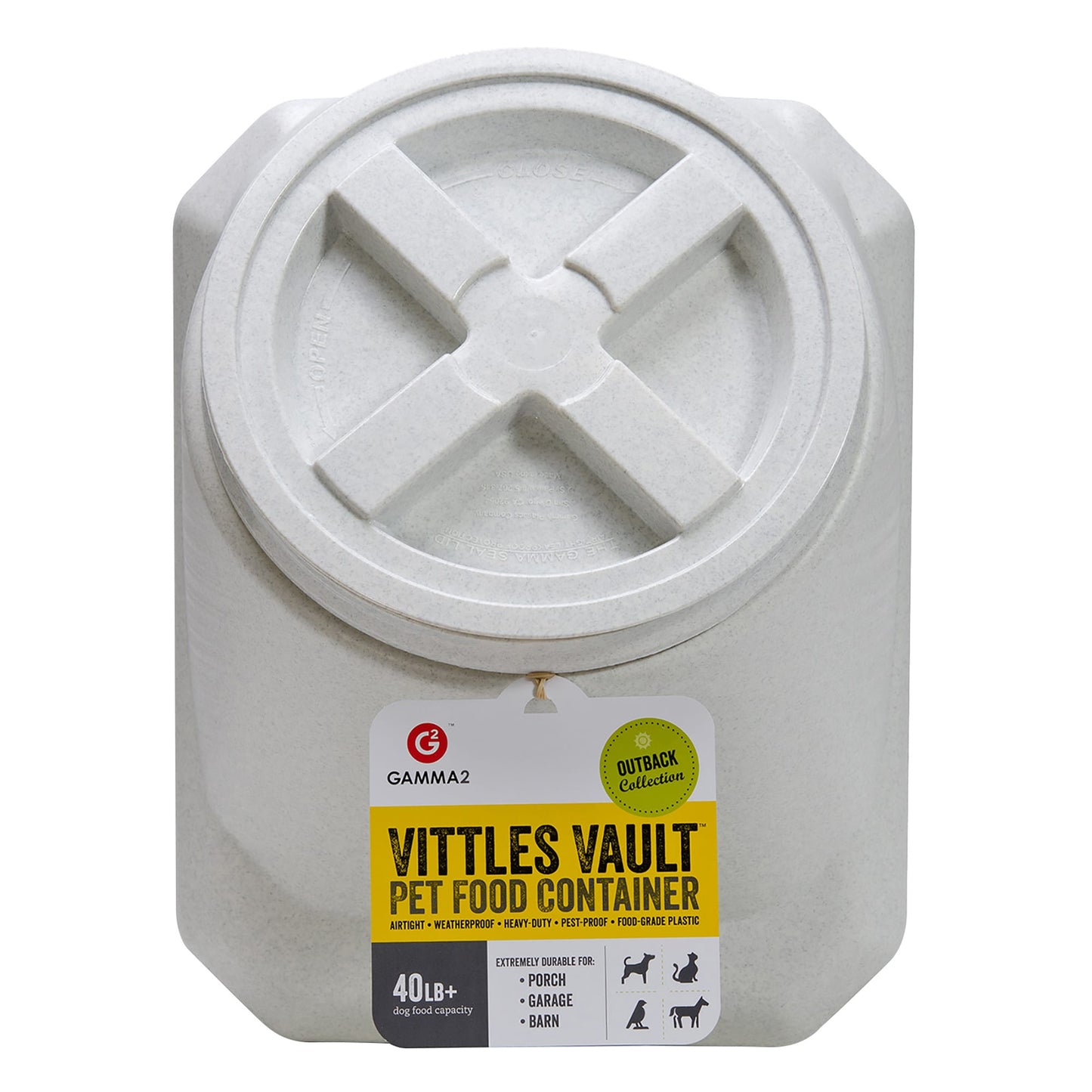 Gamma2 Vittles Vault Outback Stackable Pet Food Storage Container 40lb