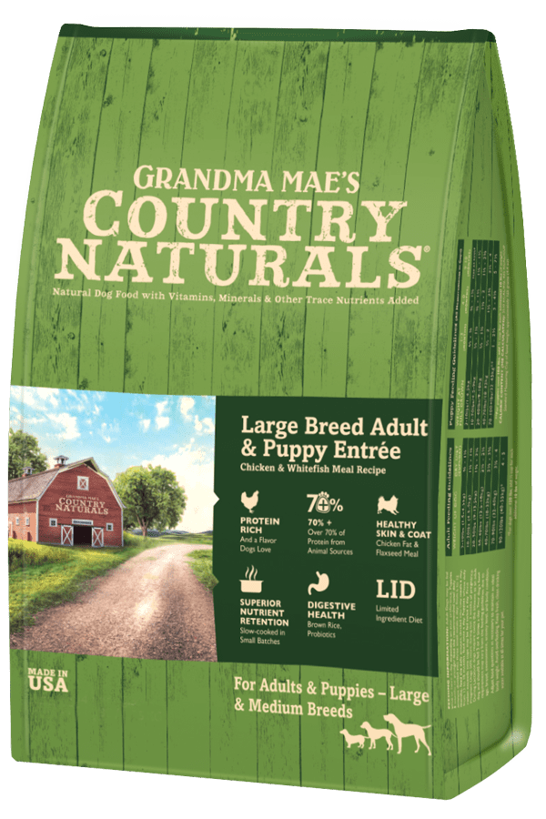 Grandma Mae's Country Naturals Large Breed Entrée Dry Dog Food, 35 Lb