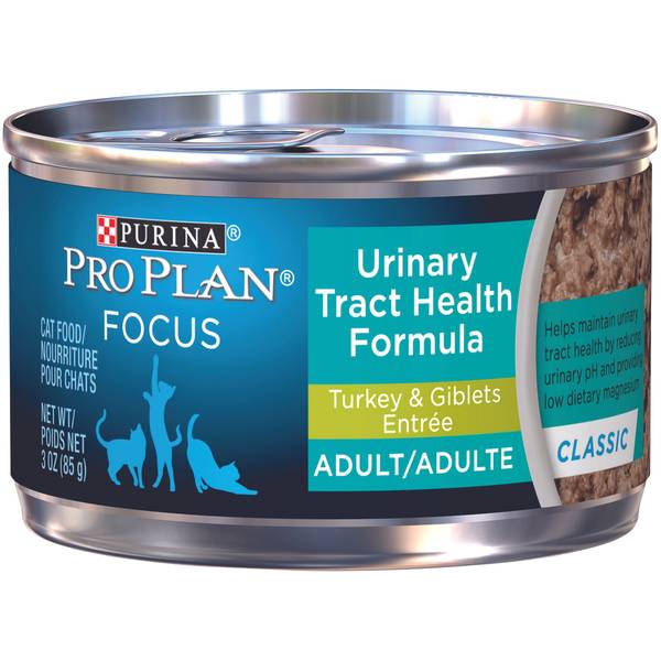 Purina Pro Focus Turkey & Giblets Entree Flavor Pate Wet Cat Food for Adult 3 oz. Can