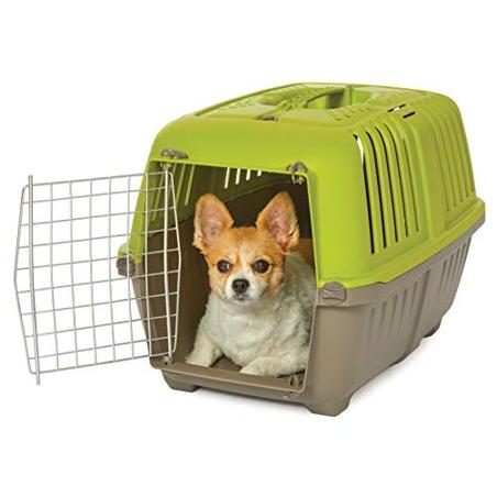MidWest Homes for Pets Spree Travel Pet Carrier, Dog Carrier Features Easy Assembly and Not The Tedious Nut & Bolt Assembly of Competitors, Green, 24-Inch Small Dog Breeds (1424SPG)