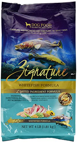 Zignature Whitefish Formula Dry Dog Food 4 Lb