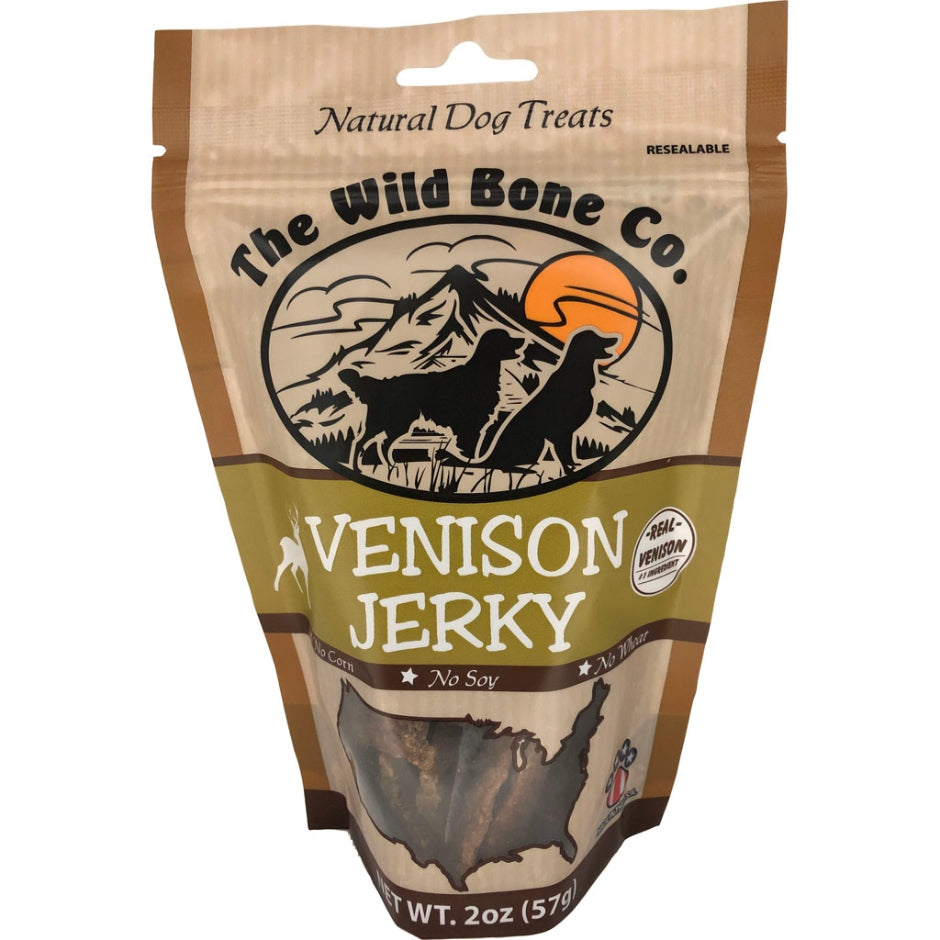 The Wild Bone Jerky Natural Dog Treat 2oz Venison