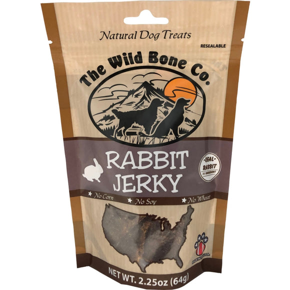 The Wild Bone Jerky Natural Dog Treat 2.25oz Rabbit