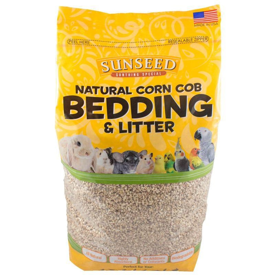 Sunseed® Natural Corn Cob Bedding & Litter for Small Animals & Birds 350 Cubic Inch