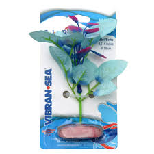 Blue Ribbon Pet Products Mini Colorburst Florals Willow Leaf Silk Style Plant Blue