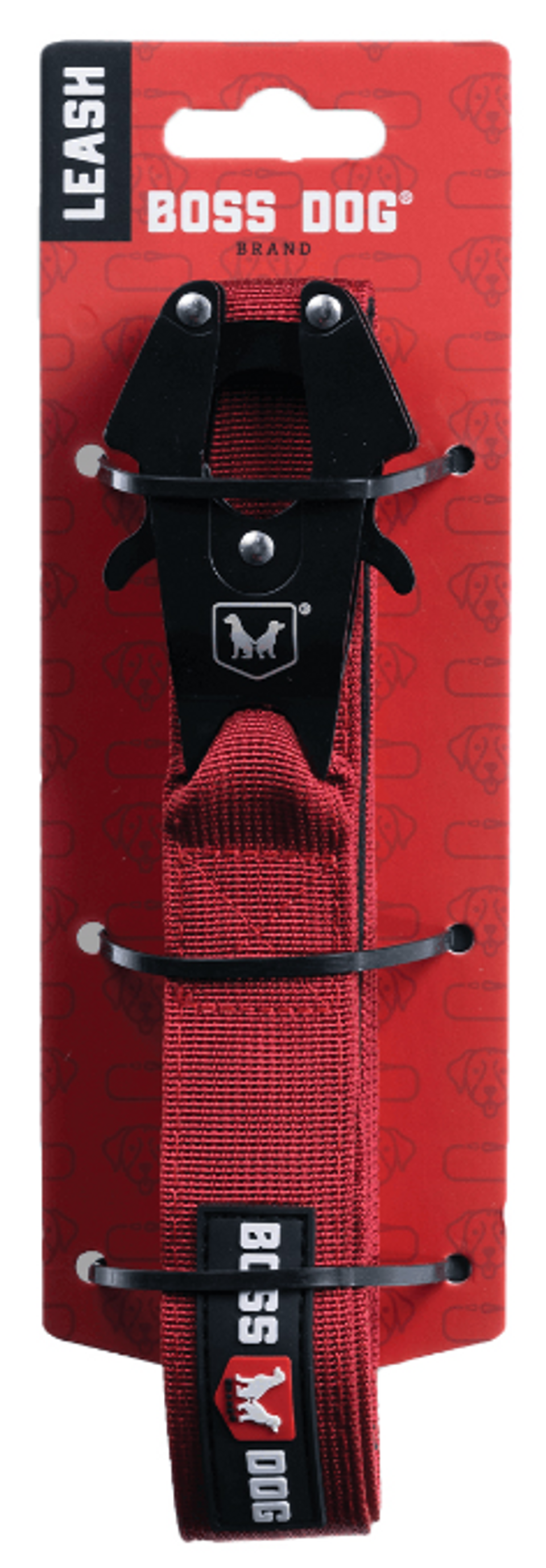 Boss Dog Tactical Dog Leash 4ft 1.25in Red