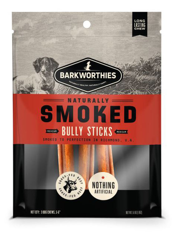 Barkworthies 6 in Smoked Bully Standard 3pk