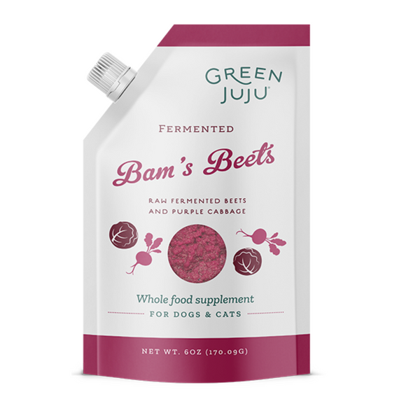 Green Juju Frozen whole Food Suppliment for dogs 6oz Bam's Beets