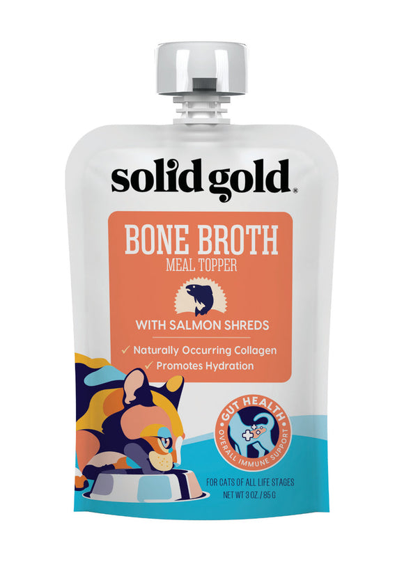 Sold Gold Bone Broth 3oz  Salmon Shreds