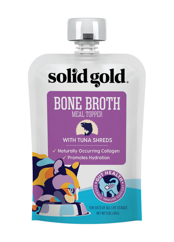 Sold Gold Bone Broth 3oz Tuna Shreds