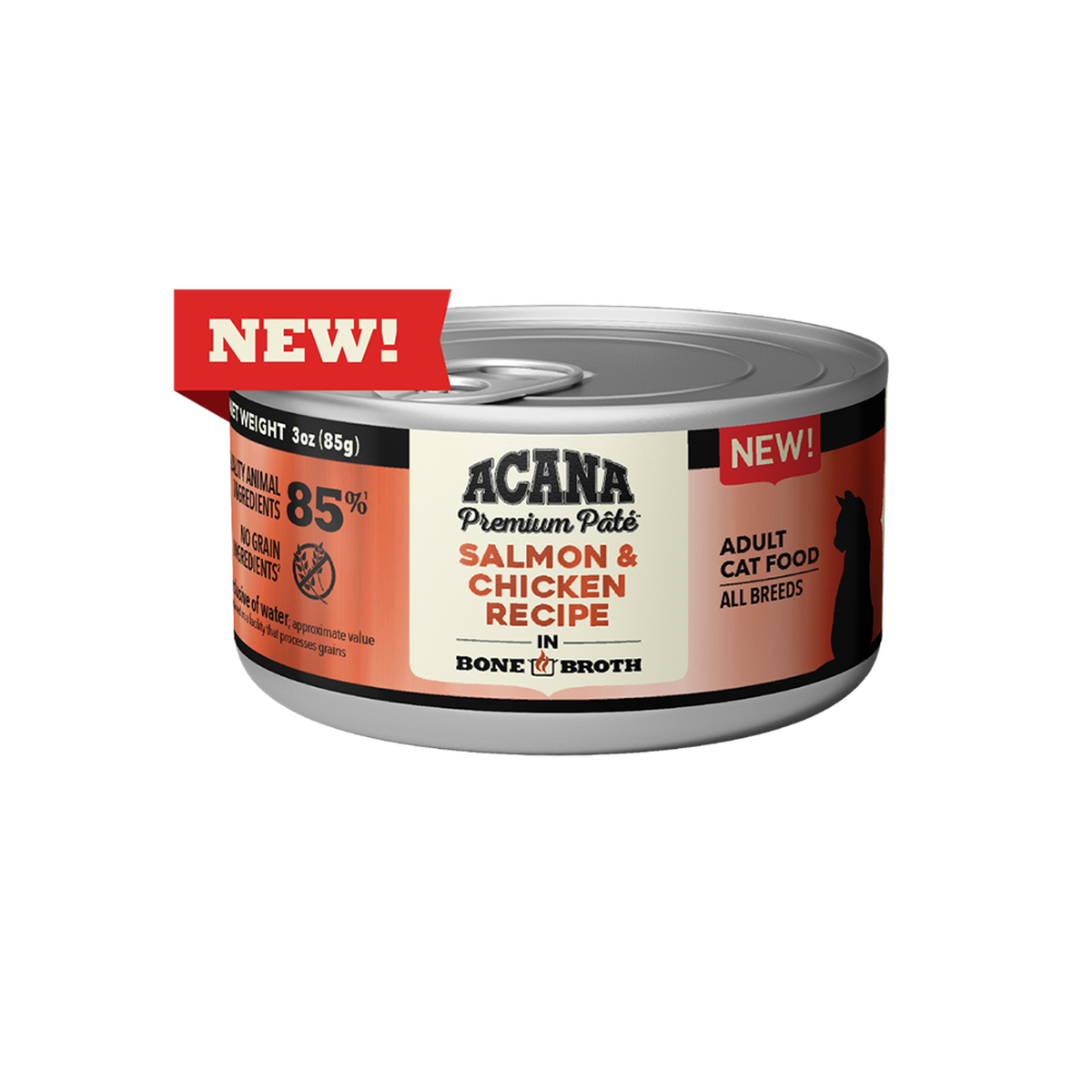 Acana Premium Pate 3oz Canned Cat Food Salmon and Chicken