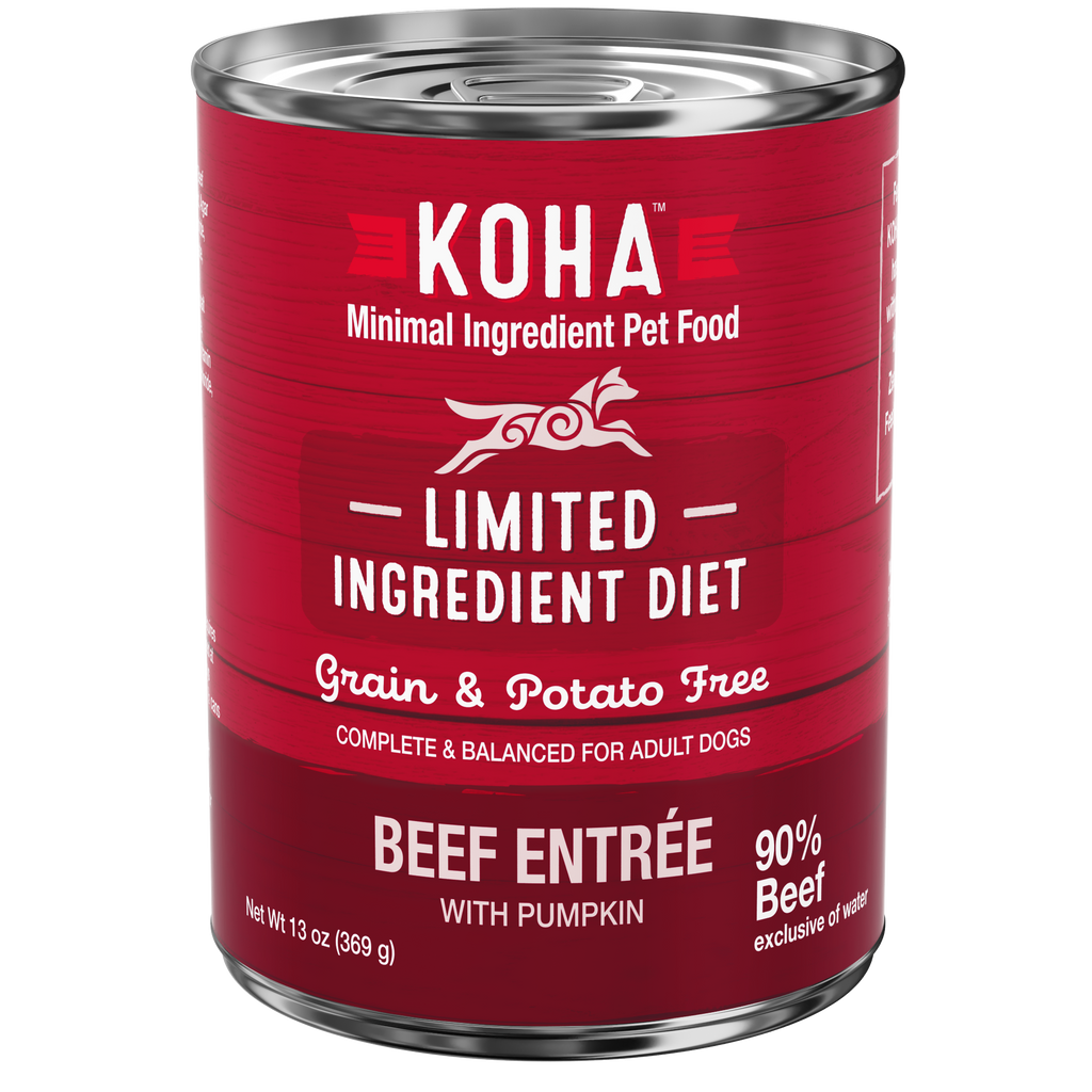 Koha Grain Free Limited Ingredient 13.2oz Canned Dog Food 90% Beef