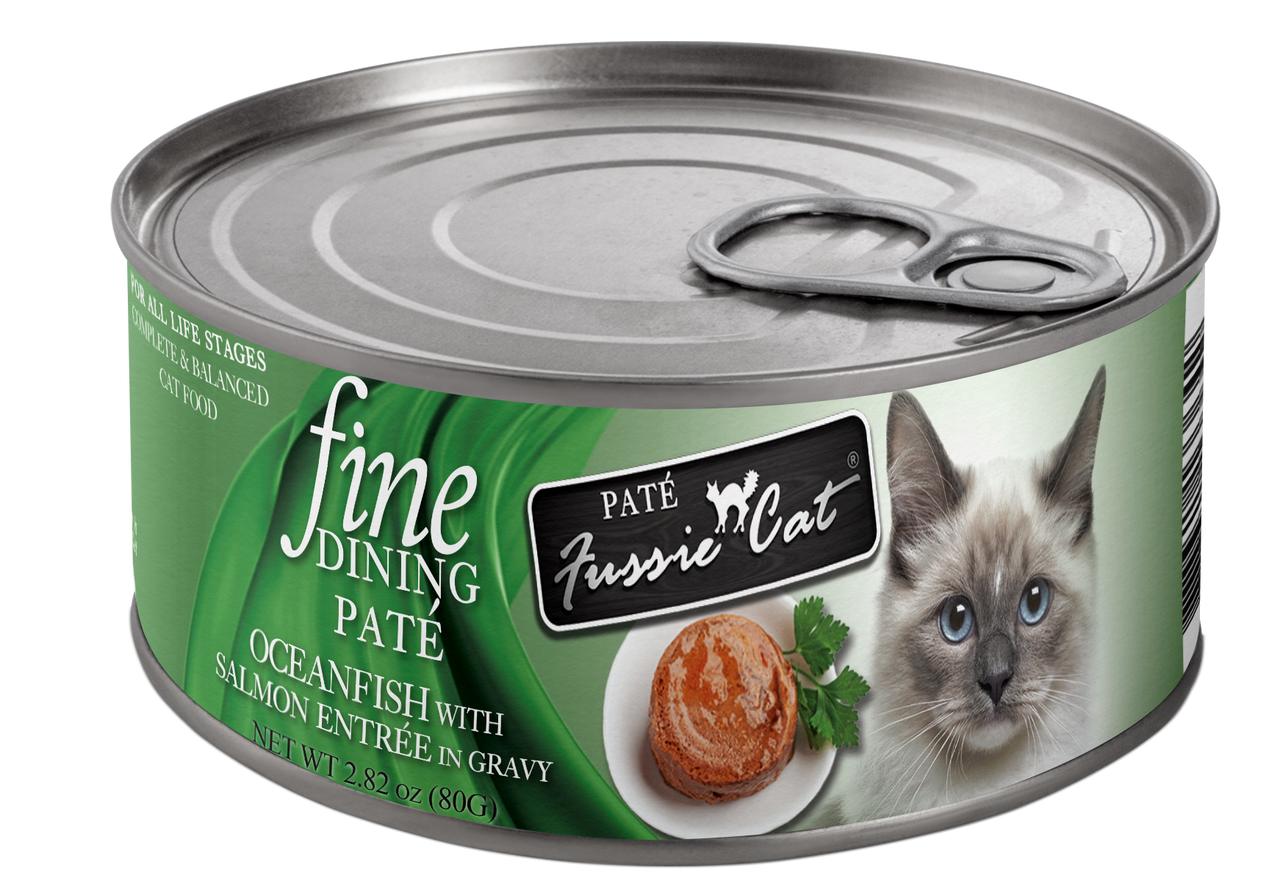 Fussie Cat Fine Dining Pate Oceanfish with Salmon Entrée 2.82oz