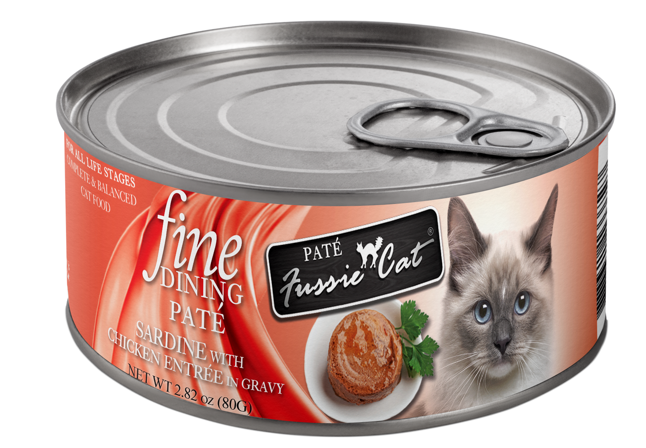 Fussie Cat Fine Dining Pate Sardine with Chicken Entrée 2.82oz