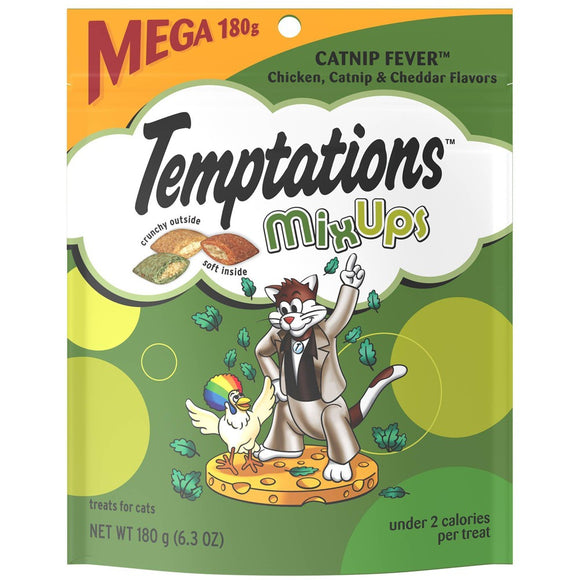 Temptations MixUps Chicken  Cheddar & Catnip Flavor Catnip  Crunchy & Soft Treat for Cat  6.3 oz.