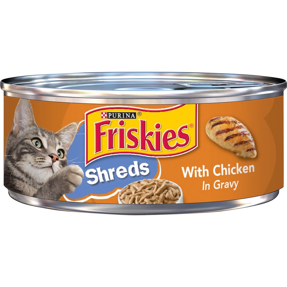 Friskies Gravy Wet Cat Food Shreds With Chicken 5.5 oz. Can