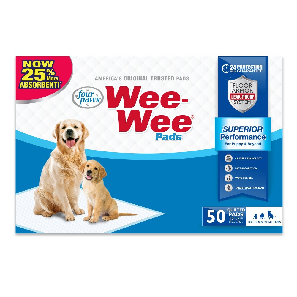 Four Paws Wee-Wee Dog Training Pads 22 in x 23 in 50 Count