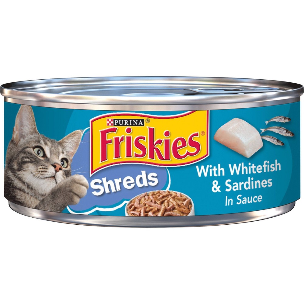 Friskies Wet Cat Food Shreds With Whitefish & Sardines in Sauce 5.5 oz. Can