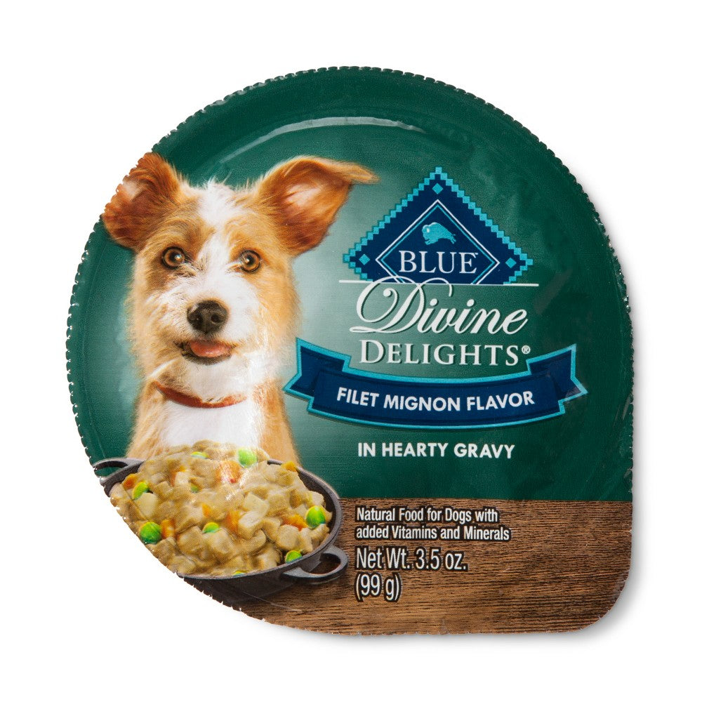 Blue Buffalo Divine Delight Filet Mignon in Gravy Pate Wet Dog Food, 3.5 oz