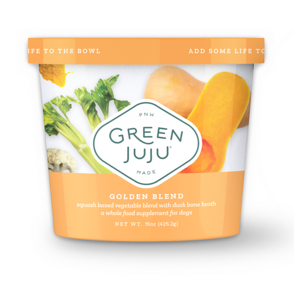Green Juju Frozen whole Food Suppliment for dogs 15oz Golden Blend