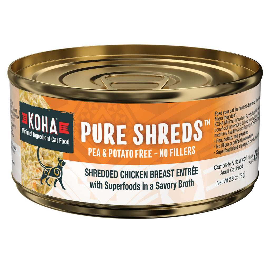 Koha Wet Cat Food 2.8oz Shredded Chicken