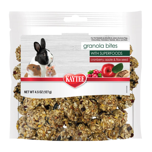 Kaytee Granola Bites with Superfoods Cranberry, Apple and Flax 4.5 oz