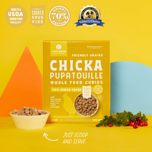 A Pup Above Freeze Dried Dog Food 2.5 oz  Chicken Cubes
