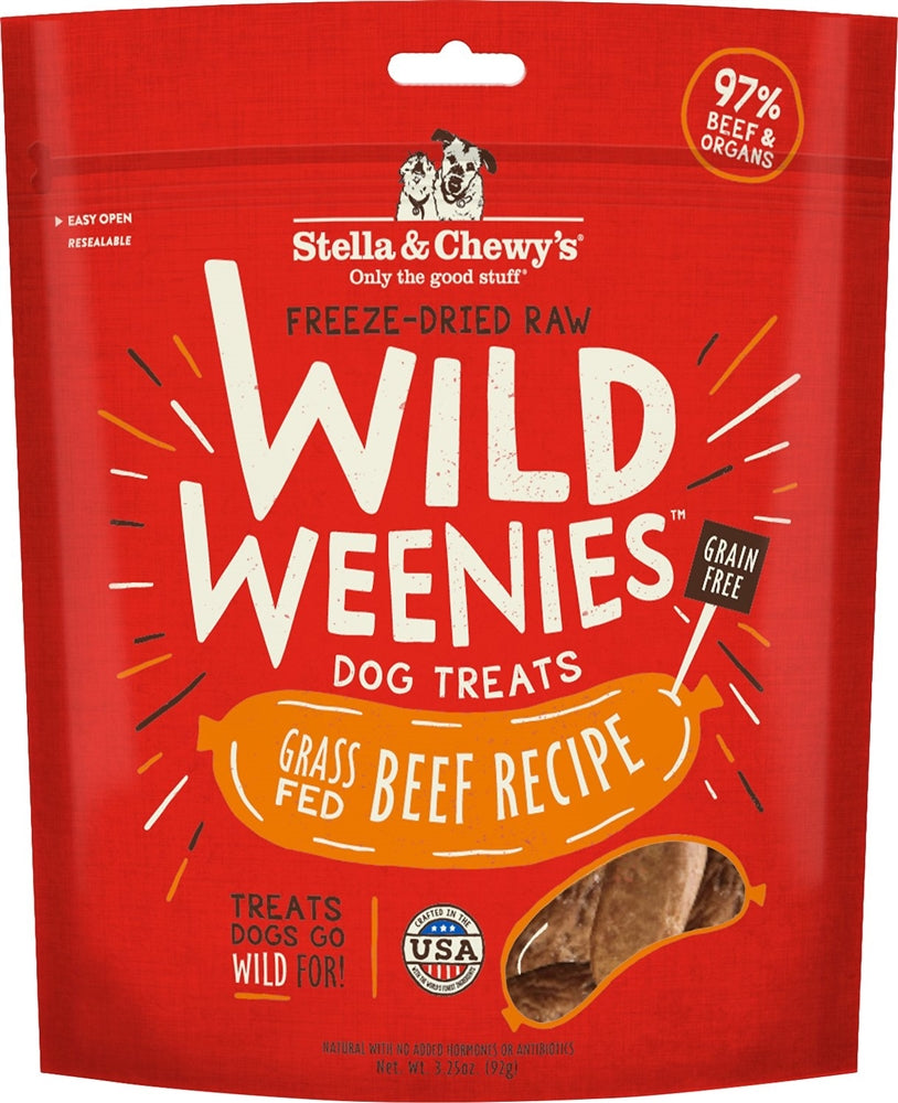 Stella & Chewy s Beef Wild Weenies Freeze-Dried Raw Dog Treats 3.25 oz.
