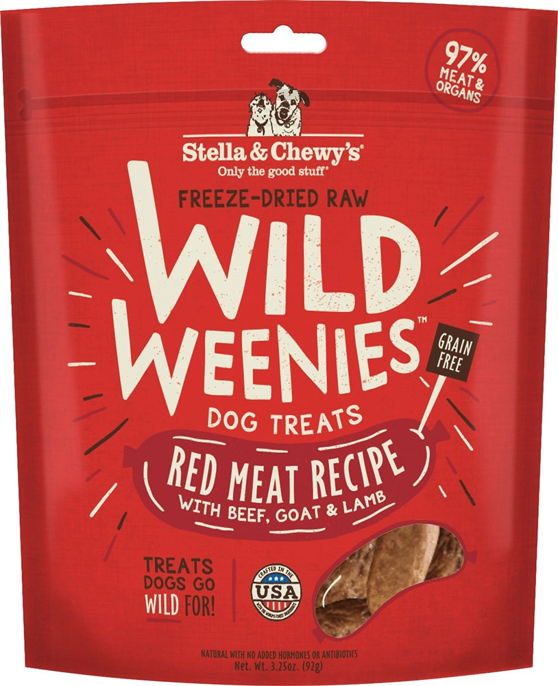 Stella & Chewy's Red Meat Wild Weenies Freeze-Dried Raw Dog Treats, 3.25 oz.