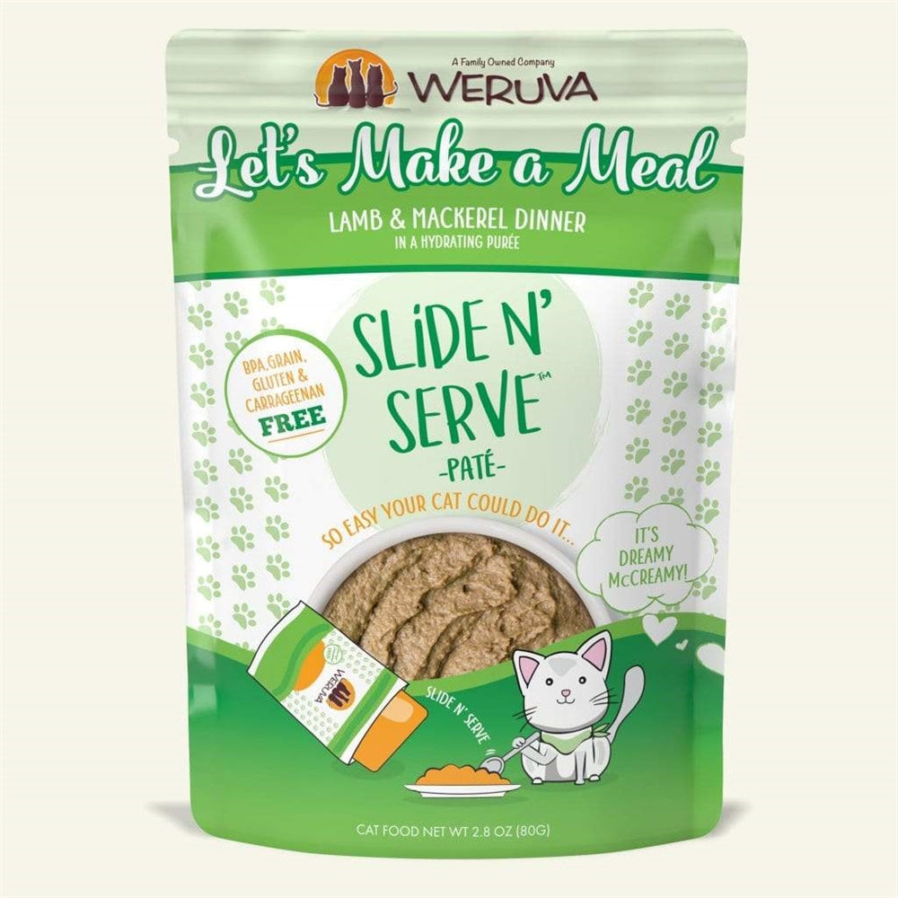 Weruva Pate 2.8oz Slide N Serve Pouch Cat food Let's Make a Meal