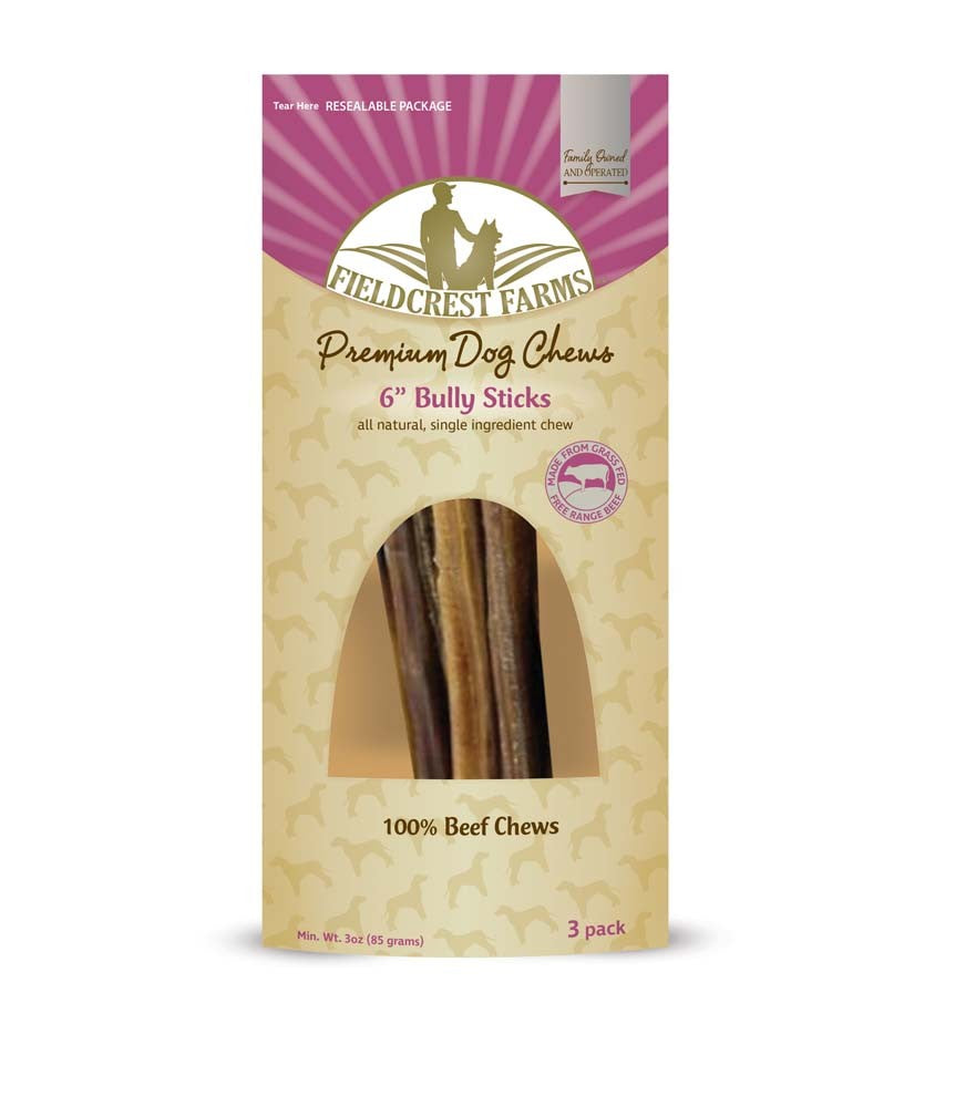 Fieldcrest Farms Bully Stick 6in Pack of 3