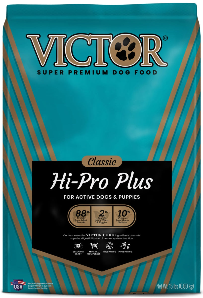 Victor Hi-Pro Plus Formula Dry Dog Food 15 lb