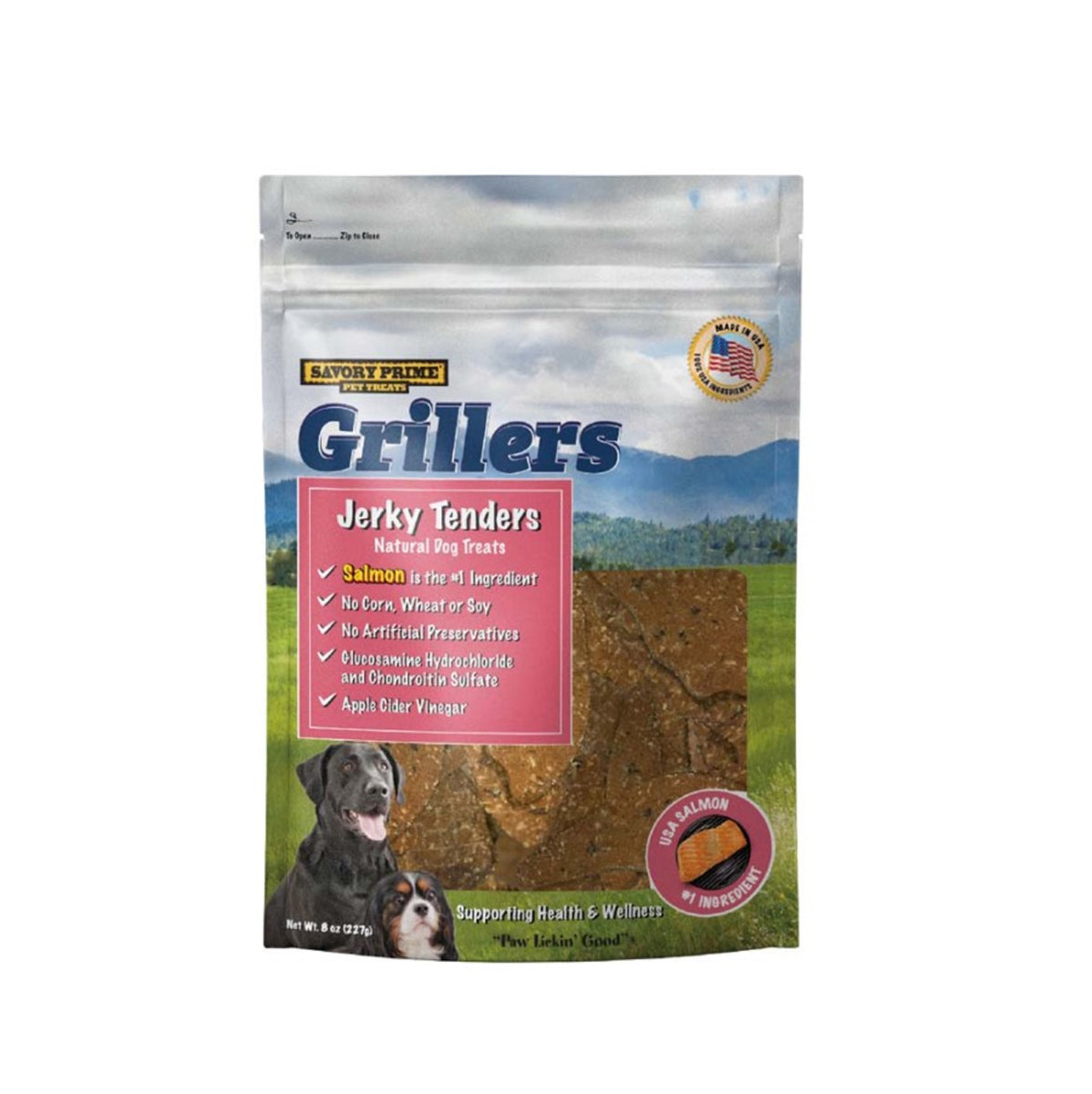 Savory Prime Pet Treats 810359005669 8 oz Grillers Salmon Tenders Dog Treat