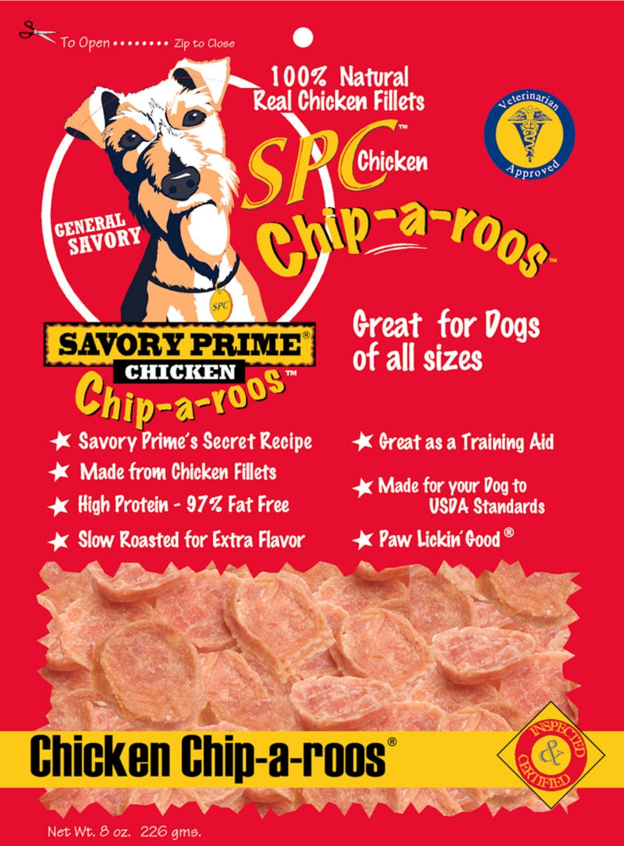 Savory Prime Chicken Chip-a-Roos Dog Treats 8 Oz.