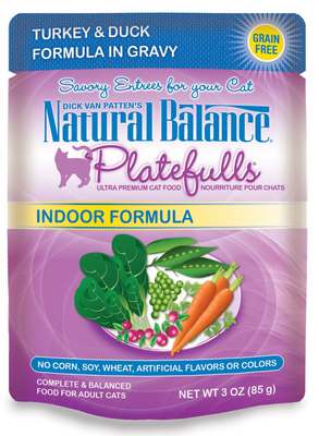 Natural Balance Platefulls Grain Free Indoor Cat Food, Turkey