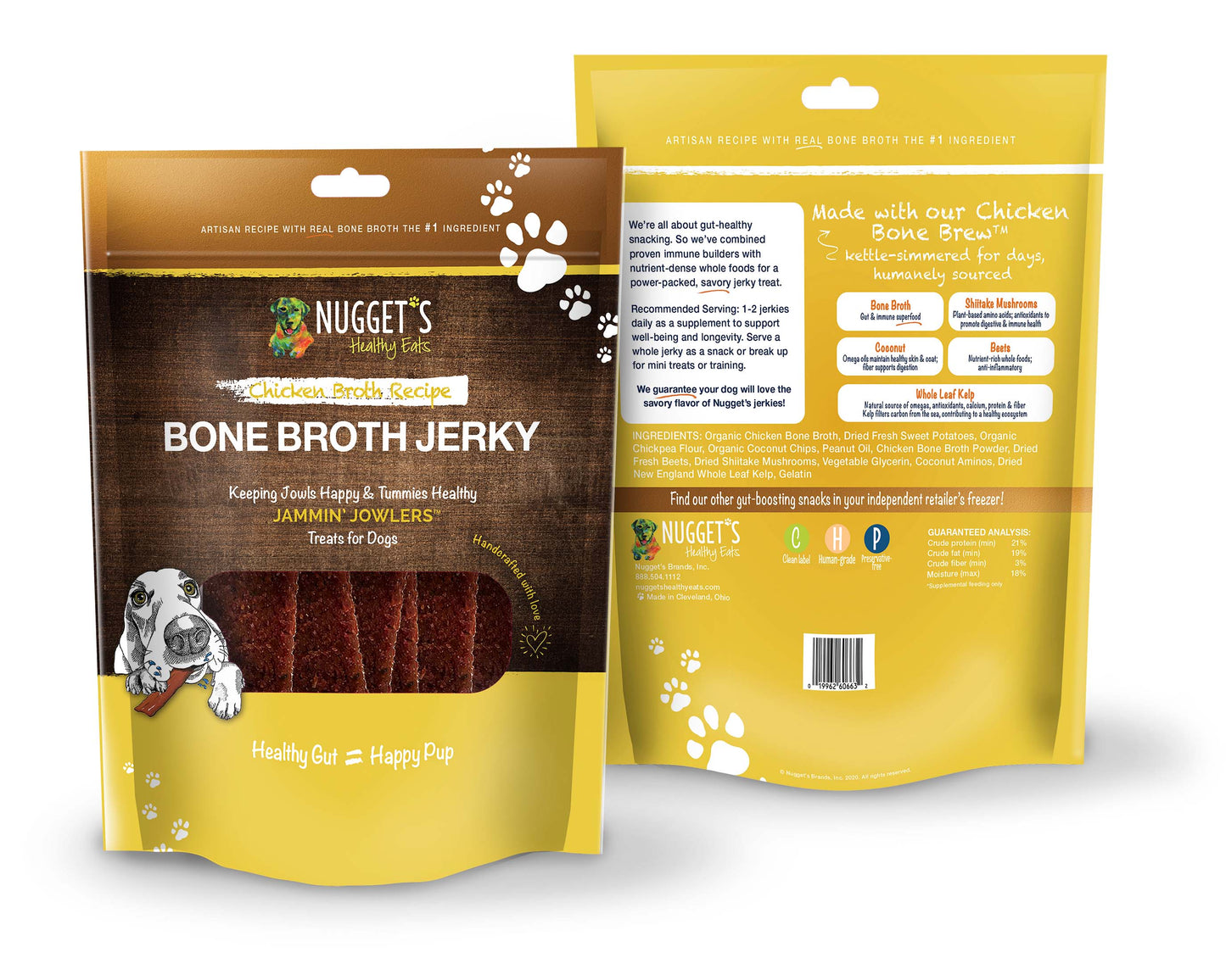 Nuggets Healthy Bone Broth Jowler Jerky 10oz Chicken