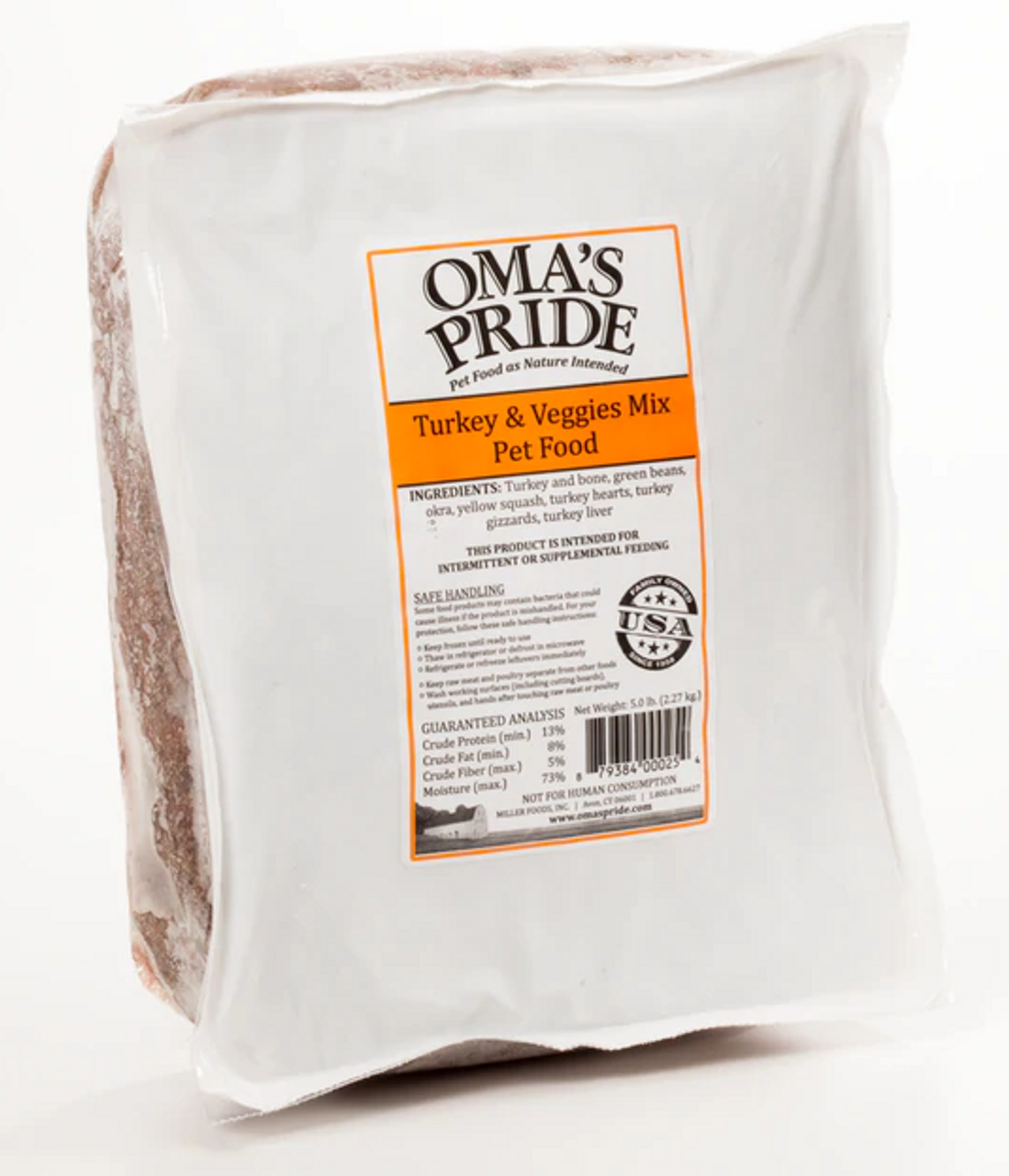 Oma's Pride Turkey Vegetable Dog Food 5lb