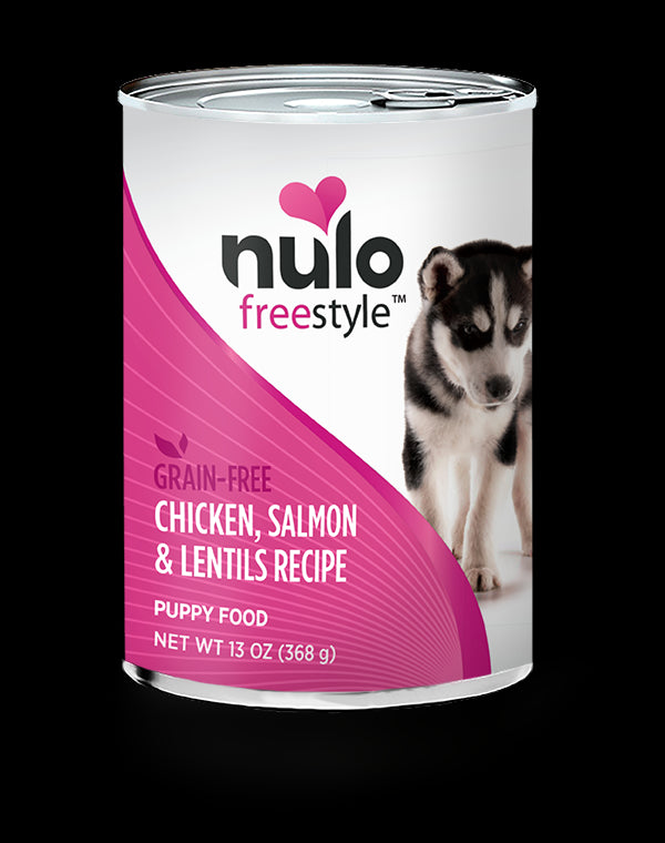 Nulo FreeStyle Chicken, Salmon & Lentil Dog and Puppy wet food, 13 Oz