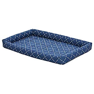 Midwest Homes for Pets QuietTime Couture Ashton Bolster Dog Bed / Ideal for Dog Crates