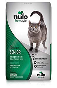 Nulo FreeStyle Grain-Free Pollock, Duck & Sweet Potato Senior Dry Cat Food, 12 lb